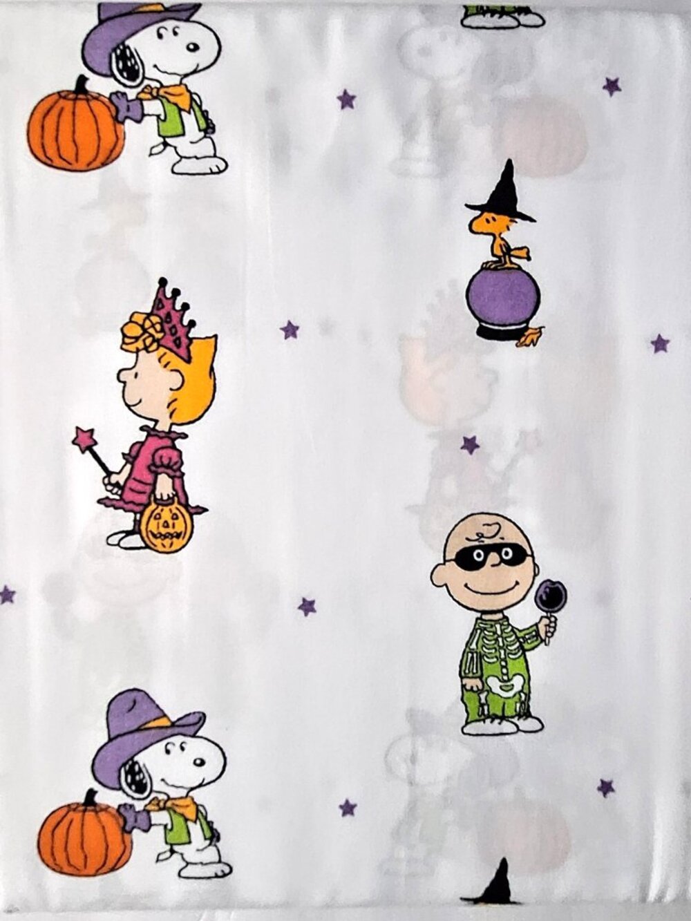 New PEANUTS Snoopy Queen Size HALLOWEEN Sheet Set Halloween Costumes Masks